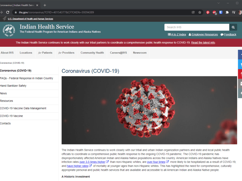 IHS Coronavirus site