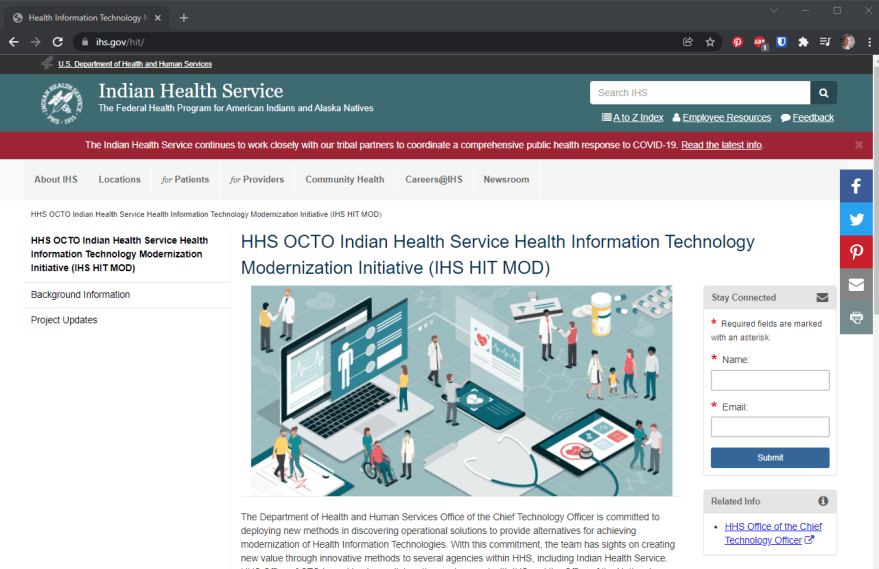 The IHS HIT homepage