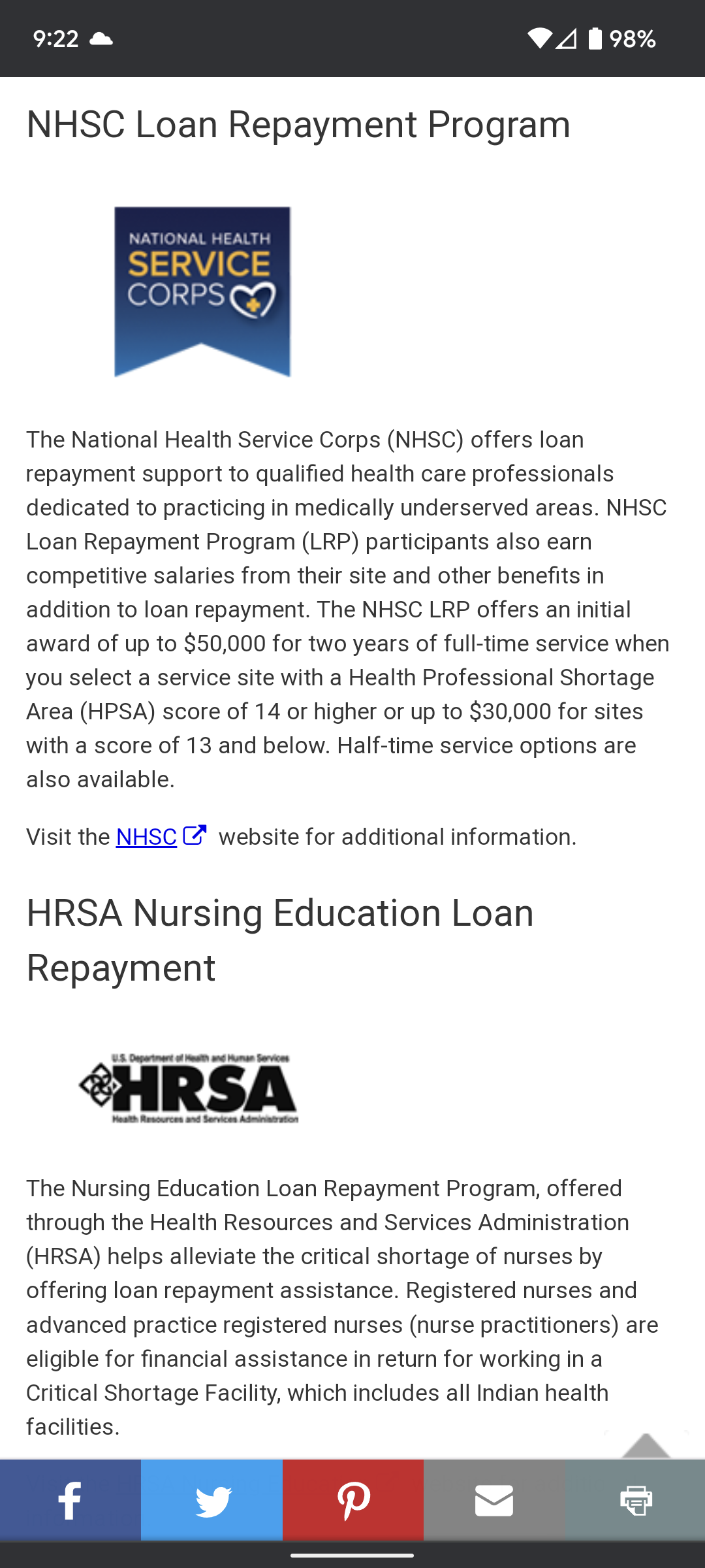 Loan Repayment mobile page